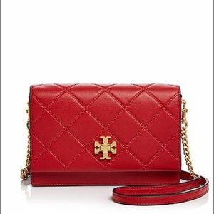 TORY BURCH Georgia Leather Crossbody Bag - Red